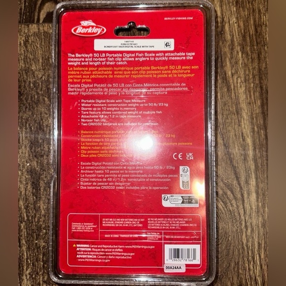 NWT Berkley portable fishing digital scale w/ tape measure - Picture 2 of 2